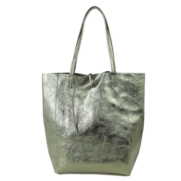 Large Tote / Metallic Khaki