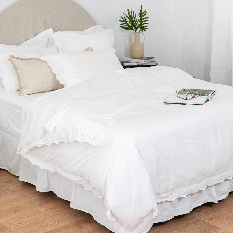 400TC  Fitted Sheet King / White