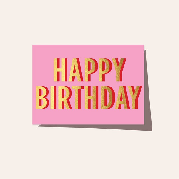 Birthday Card / Neon Pink