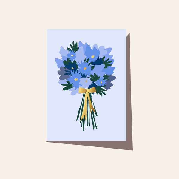 Flower Bunch Card / Blue
