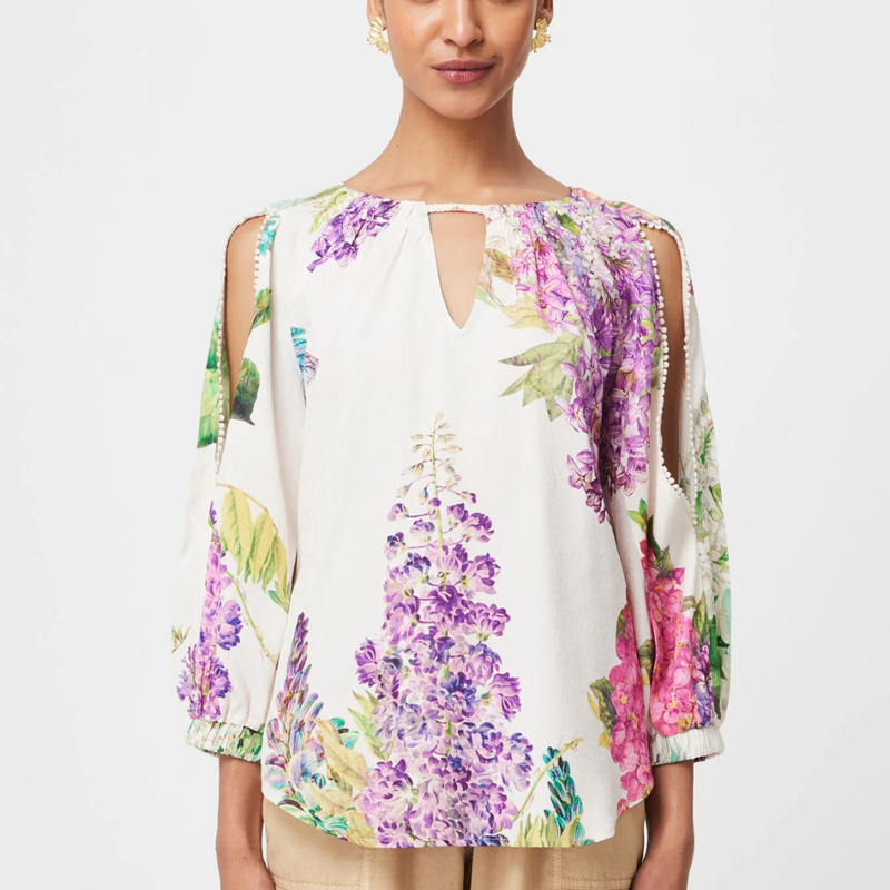 Annabelle Cold Shoulder Shirt / Wisteria Alba