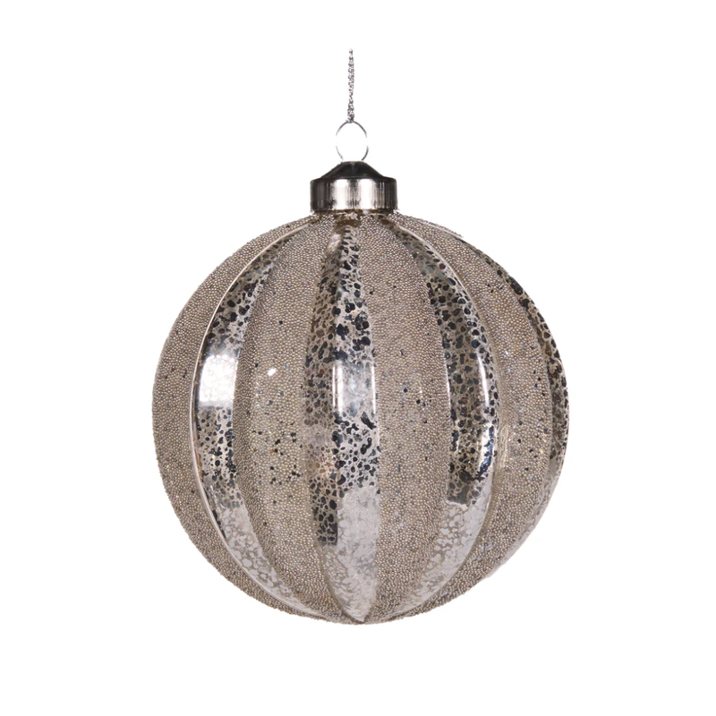 Beaded Bauble / Antique Silver