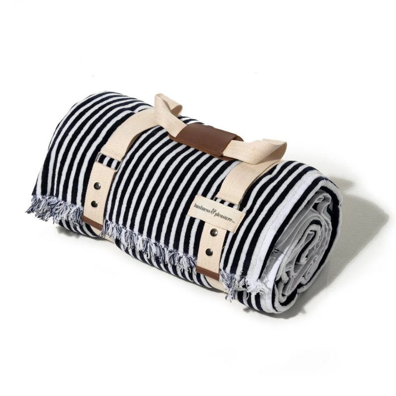 Beach Blanket / Laurens Navy Stripe