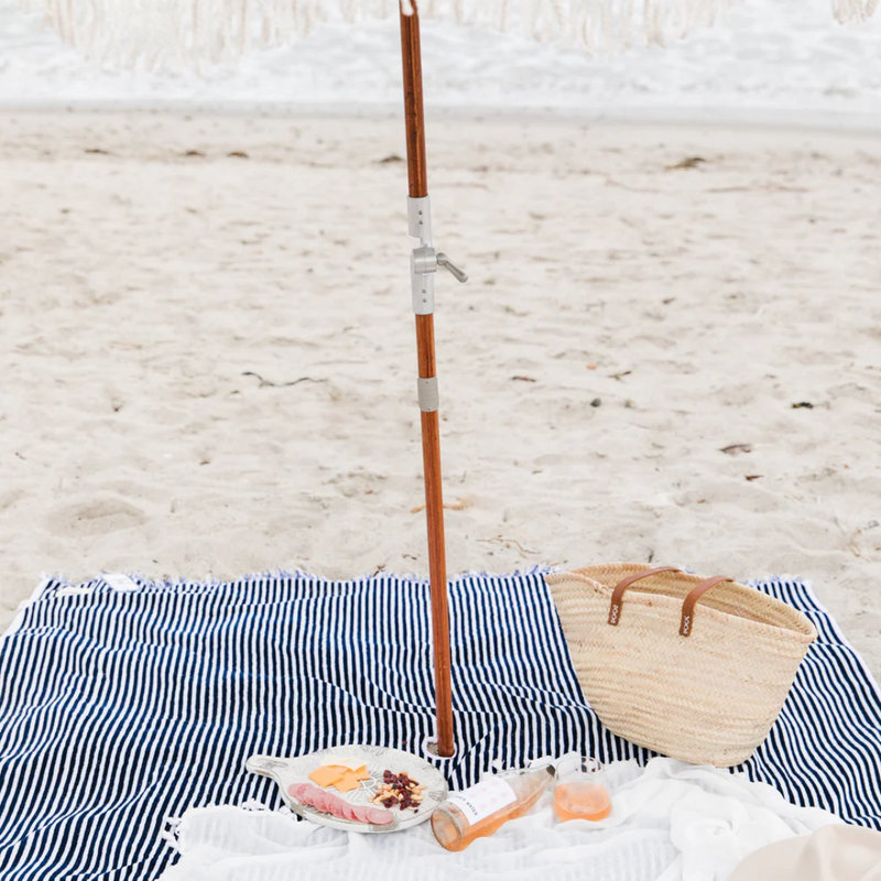 Beach Blanket / Laurens Navy Stripe