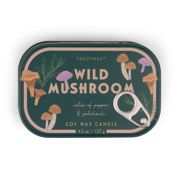 Bistro Print Tin Candle / Wild Mushroom