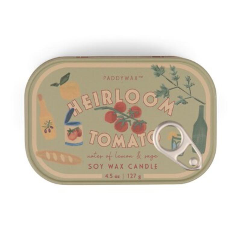 Bistro Print Tin Candle / Heirloom Tomato