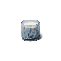 Hand Blown Glass Candle / Blue