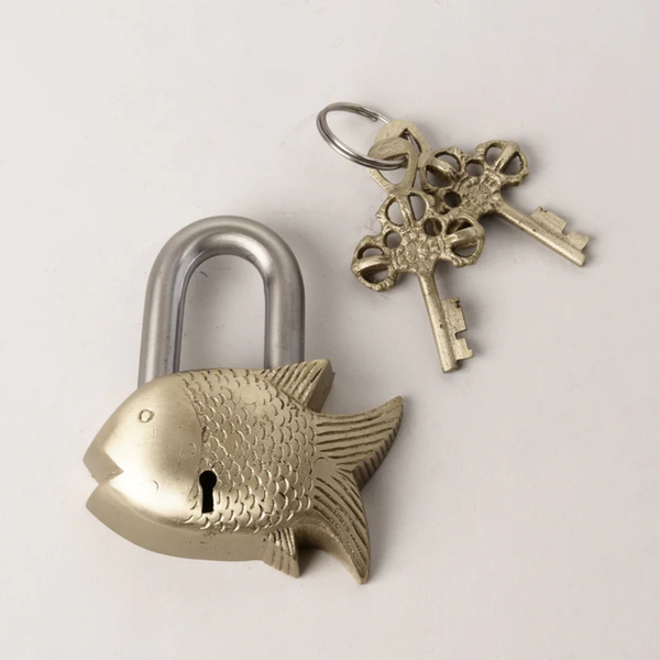 Brass Fish Lock Small