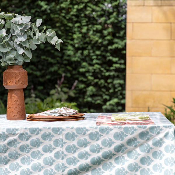 Buttercup Tablecloth  / Seagreen