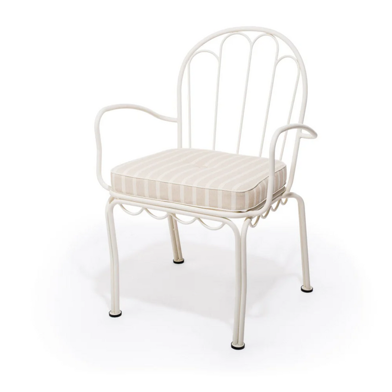 Al Fresco Chair Cushion / Monaco Natural Stripe