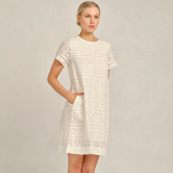 Claudette Dress / Posy White