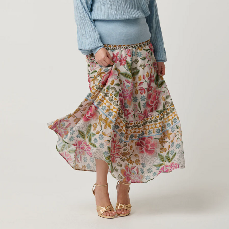 Cordelia Placement Print Skirt / Azelea Fields