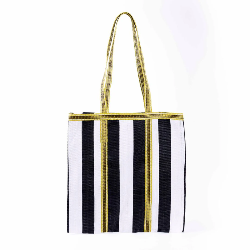 Deauville Tote / Cream + Black