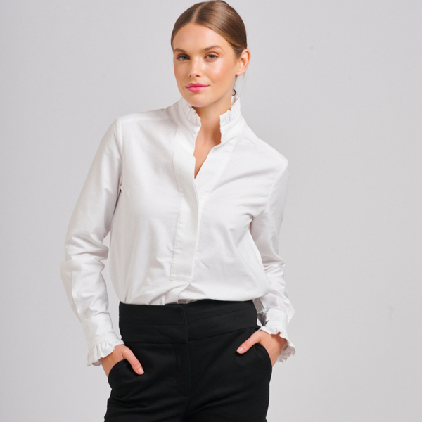 The Francesca Classic Oxford Shirt / White