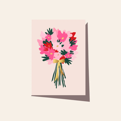 Flower Bunch Card / Pink