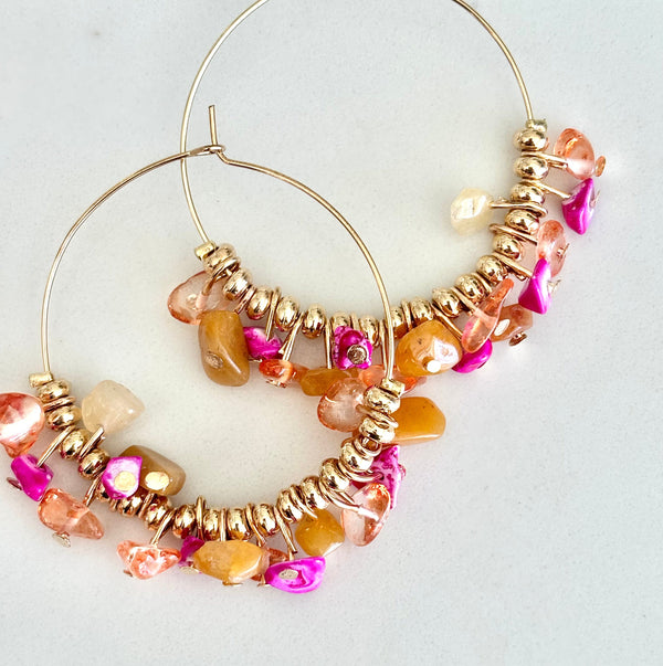 Stella Hoops / Pink