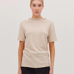 The Funnel Neck Tee / Jute