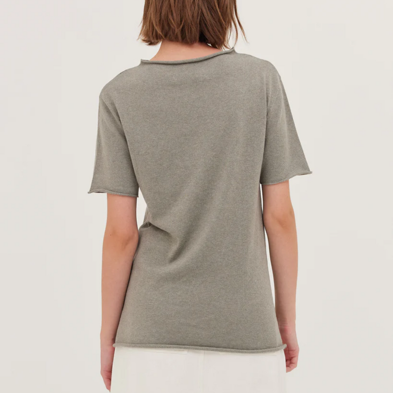 The Funnel Neck Tee / Eucalypt