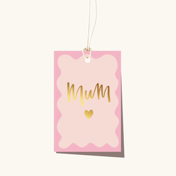 Wavy Mum Gift Tag