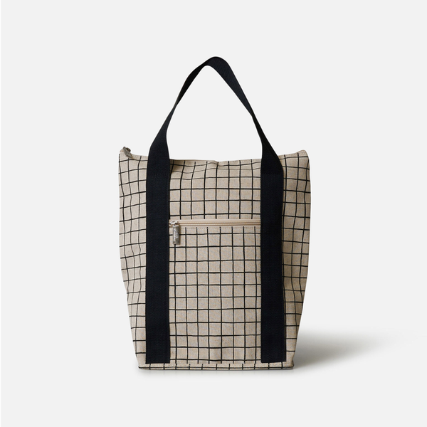 Grid Wine Cooler Bag / Natural