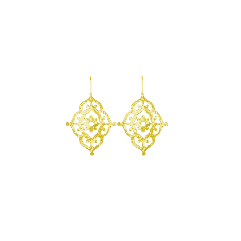 Gypsy Earrings / 18KT Yellow Gold Plate