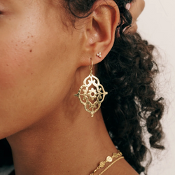 Gypsy Earrings / 18KT Yellow Gold Plate