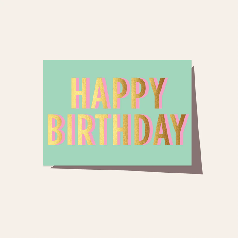 Birthday Card / Neon Mint