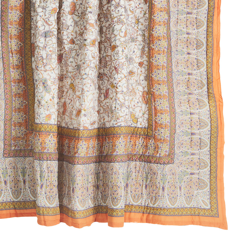 Jaipur Paisley Quilt / Tangerine