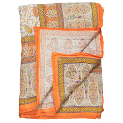 Jaipur Paisley Quilt / Tangerine