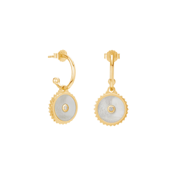 Halcyon Shield Earrings / 18KT Yellow Gold Plate