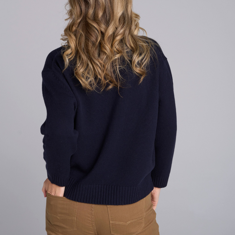 High Neck Jumper / Navy