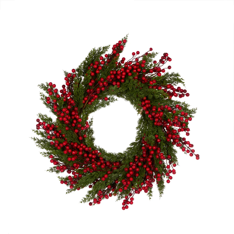 Luxe Juniper + Berry Wreath / 71cm