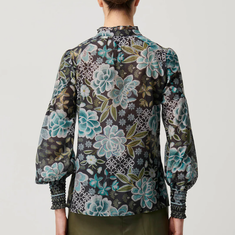 Knox Cotton Silk Shirt / Dahlia Fields