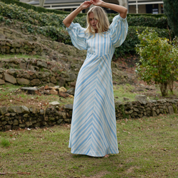 Lucinda Dress / Powder Stripe