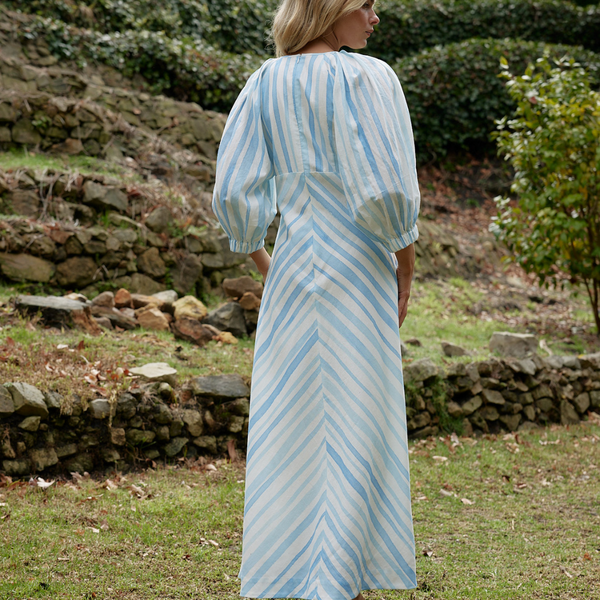 Lucinda Dress / Powder Stripe