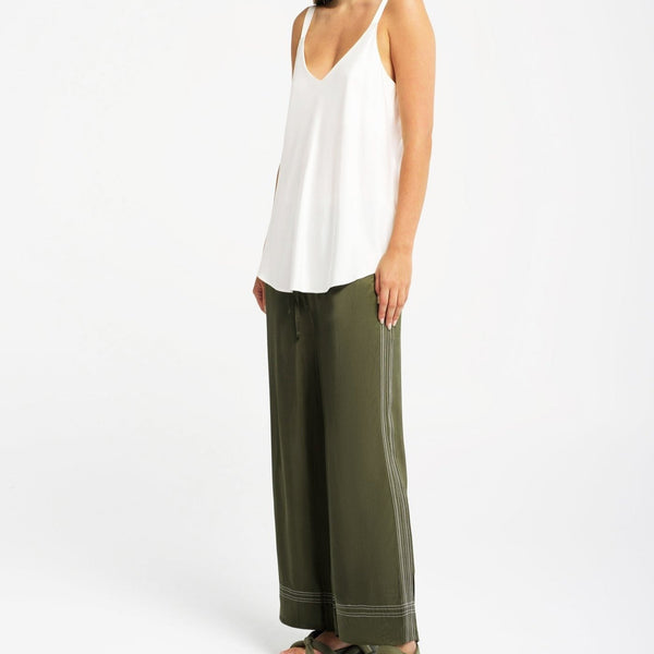 Meribel Pant / Olive + White