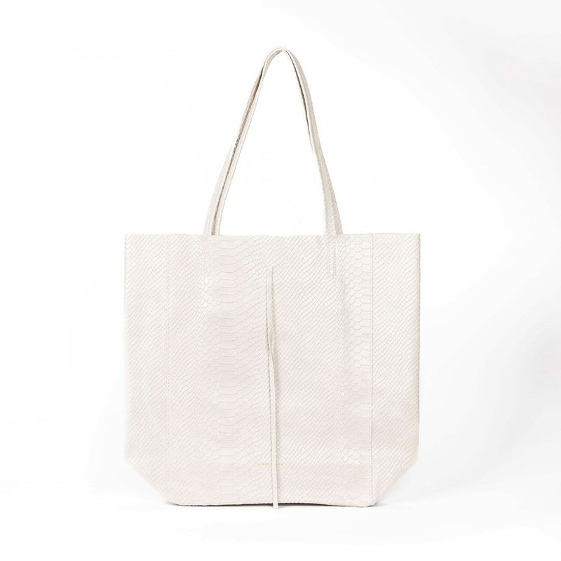 Snake Tote Bag / Cream