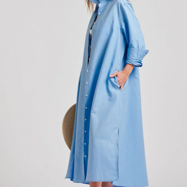 The Luna Oversized Linen Shirtdress / Provincial