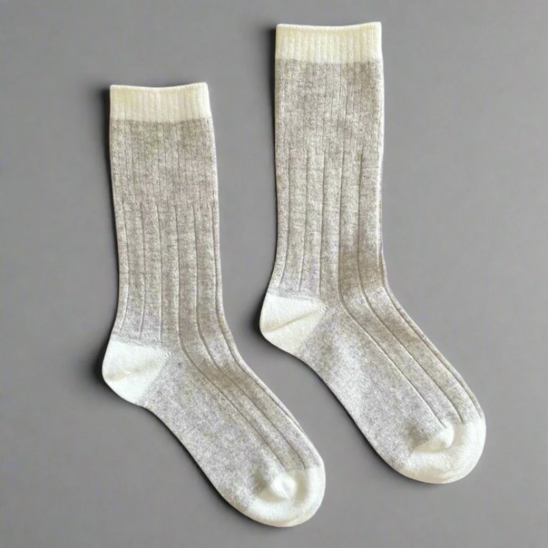Merino Wool Socks with Band / Sand