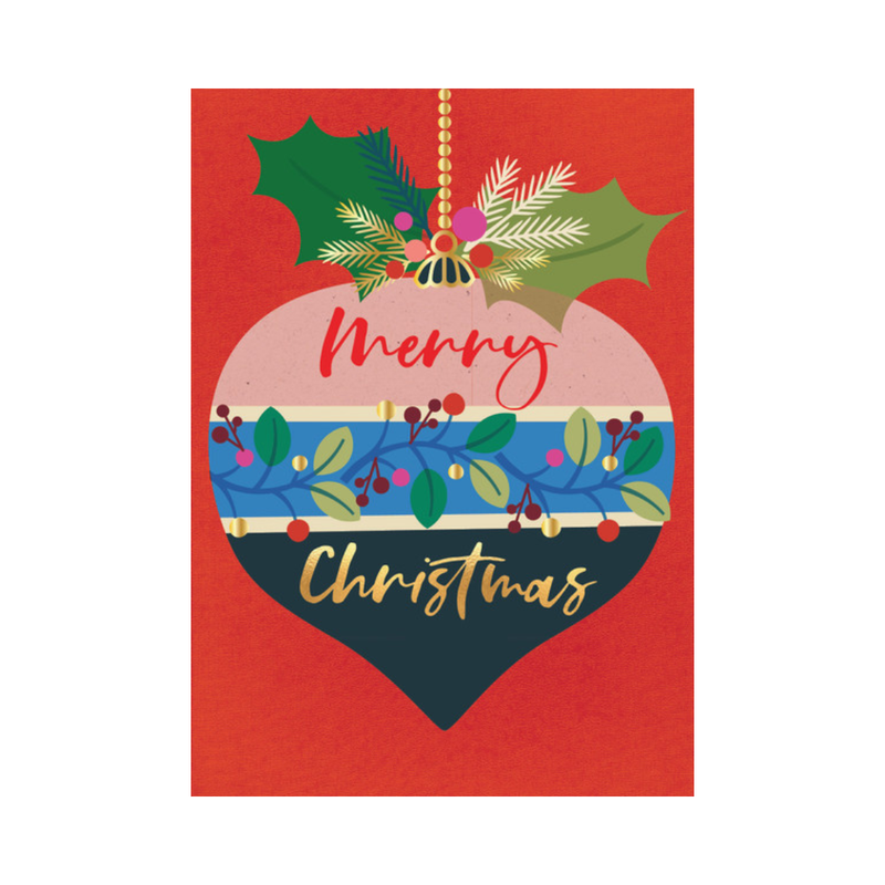 Merry Christmas Bauble Card