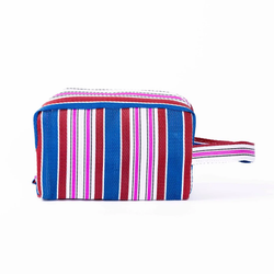 Monaco Toiletry Bag / Pink + Raspberry + Navy