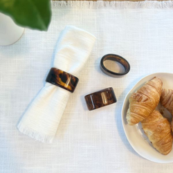 Napkin Rings Pack 4 / Tortoiseshell