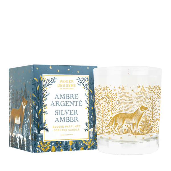 Silver Amber Candle / Snow Fox