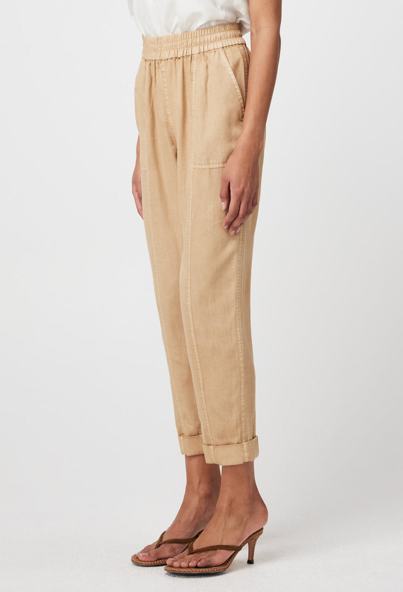 Tierra Rolled Cuff Tencel Jogger / Sand