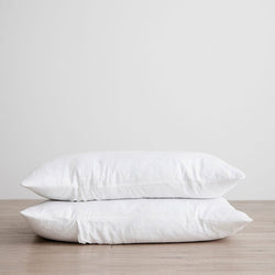 Linen Pillowcases King Set/2 White