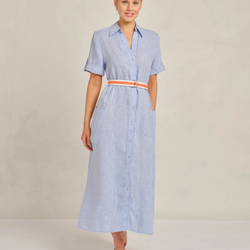 Quinn Linen Dress / Sky