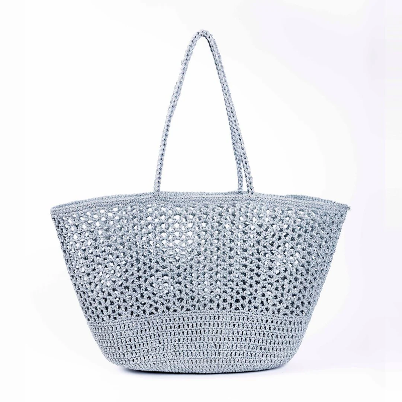 Romy Crochet Basket / Silver