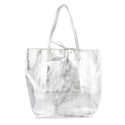 Large Tote / Metallic Silver