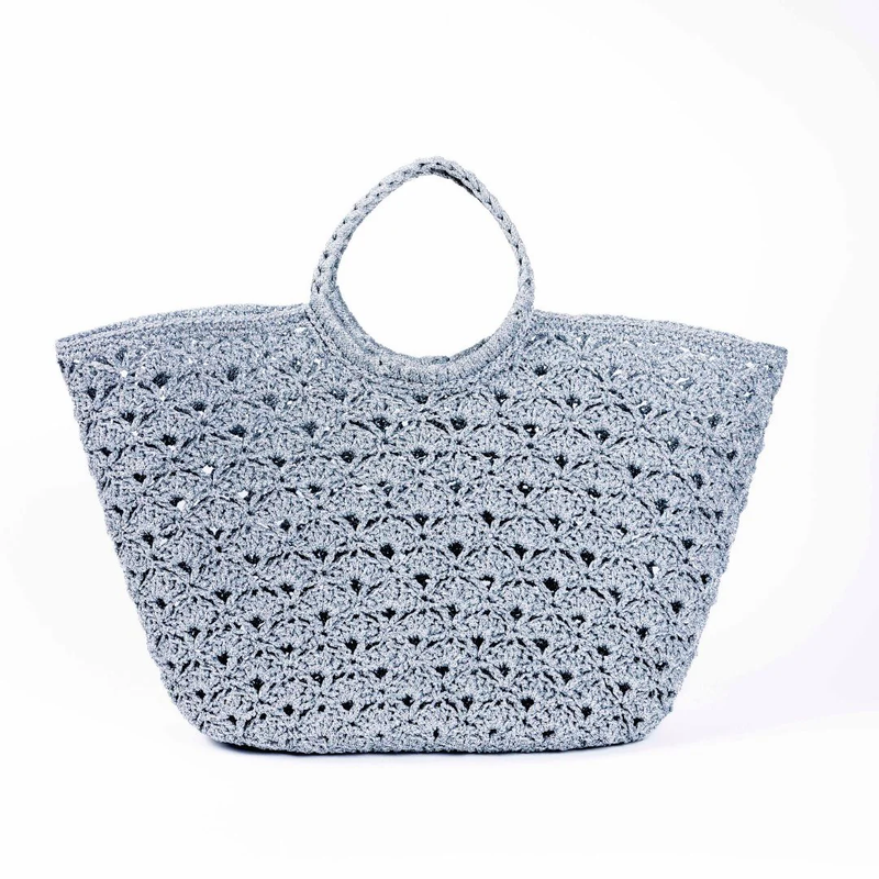 Sophia Crochet Basket / Silver