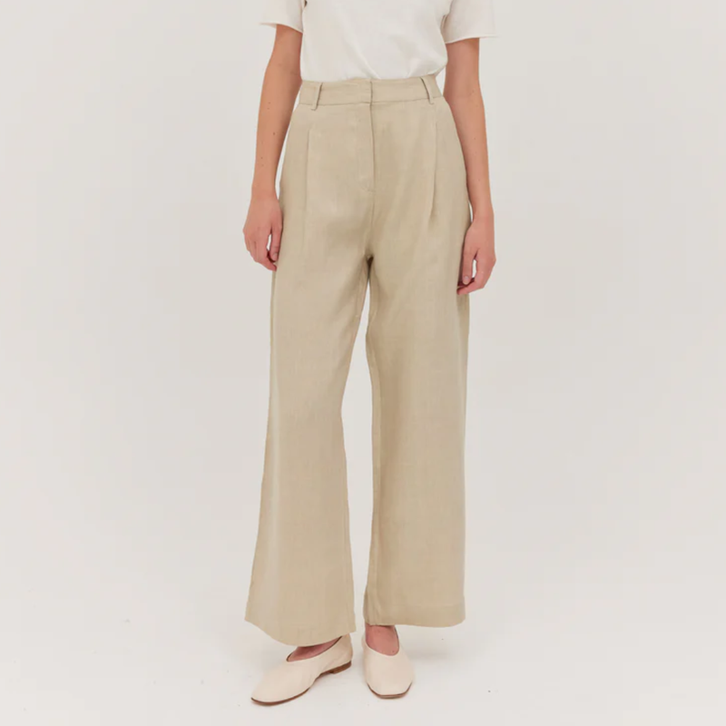 The Single Pleat Pant / Beige